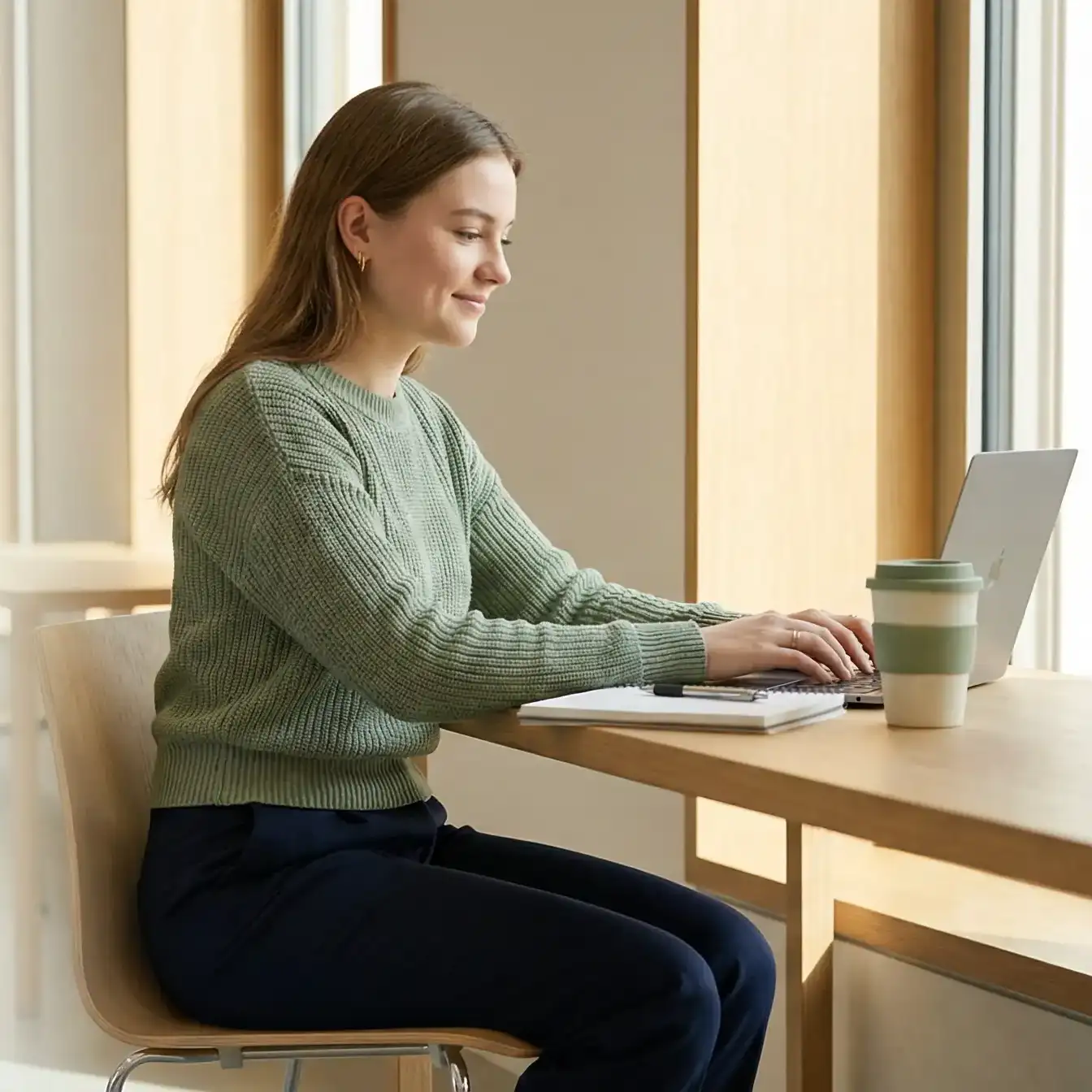 Studierende plant ihr Exposé mit Notizen und Forschungsunterlagen